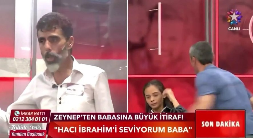 Canlı yayında skandal! Televizyon programında kızına şiddet uyguladı