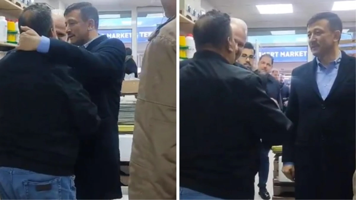 BTP adayıyla karşılaşan AK Partili Dağ dükkanı terketti