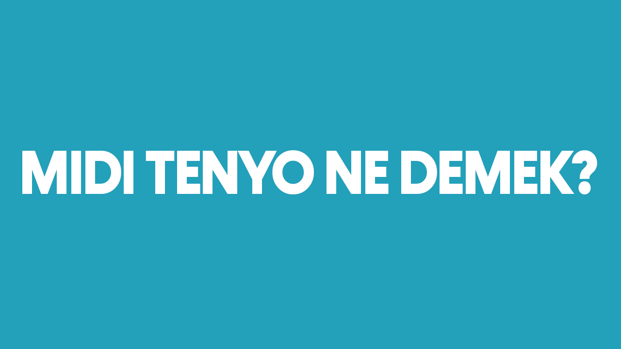 Mıdı Tenyo ne demek? Mıdı Tenyo ne anlama geliyor? İşte Mıdı Tenyo'nun anlamı