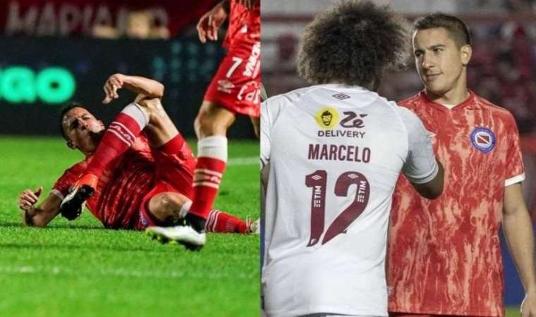 Marcelo, Luciano Sánchez'in ayağını kırdı! Şok görüntüler…