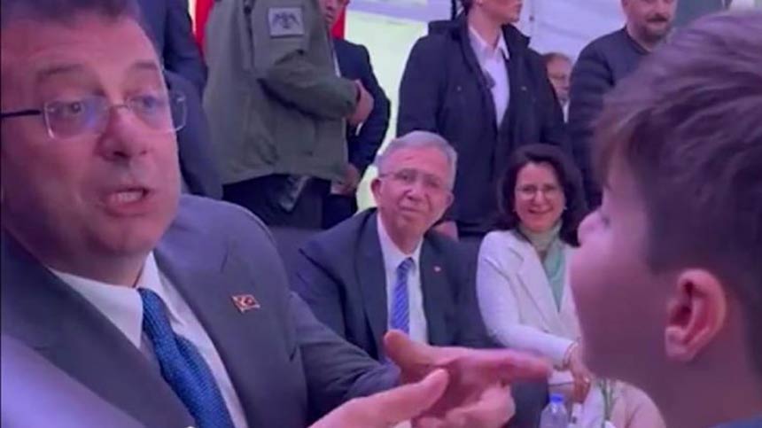 Mansur Yavaş'ın torunu Mansur Kemal ile Ekrem İmamoğlu'nun dikkat çeken diyaloğu