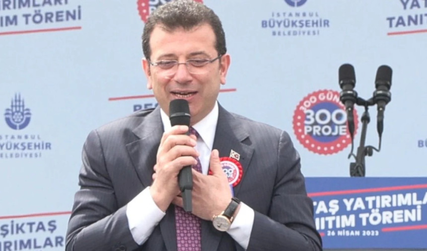 Ekrem İmamoğlu'ndan açılan pankarta itiraz