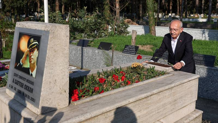 Kılıçdaroğlu'ndan Gaffar Okkan'ın mezarına ziyaret!