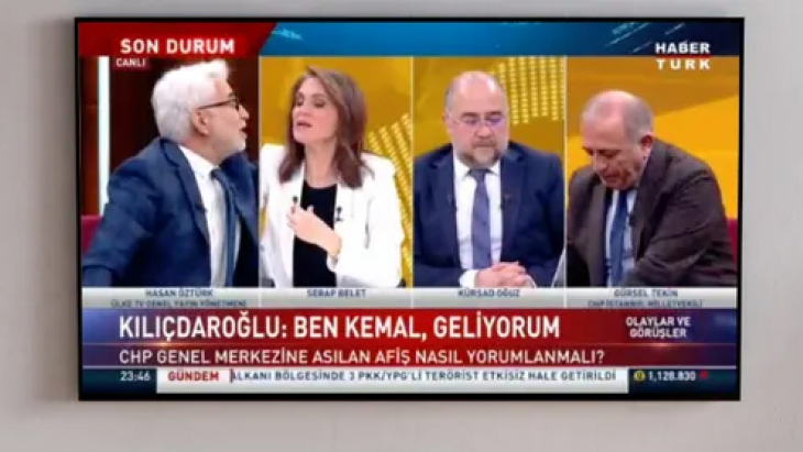 Erbakan tartışması sonrası fena kapıştılar! Gürsel Tekin canlı yayında mikrofon fırlattı