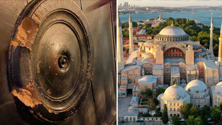 Ayasofya'yı tahrip ettiler! Skandal görüntüler şok etti…