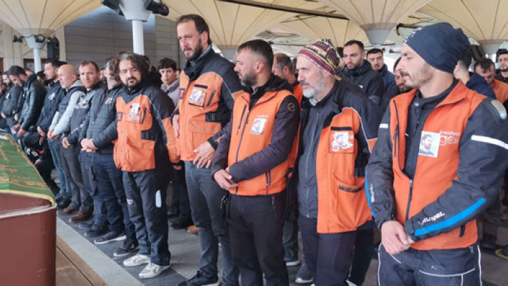 Ankara'da öldürülen motokurye Samet Özgül cenazesine akın ettiler