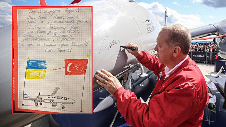 Ukraynalı kızdan Erdoğan'a Bayraktar TB2 mektubu
