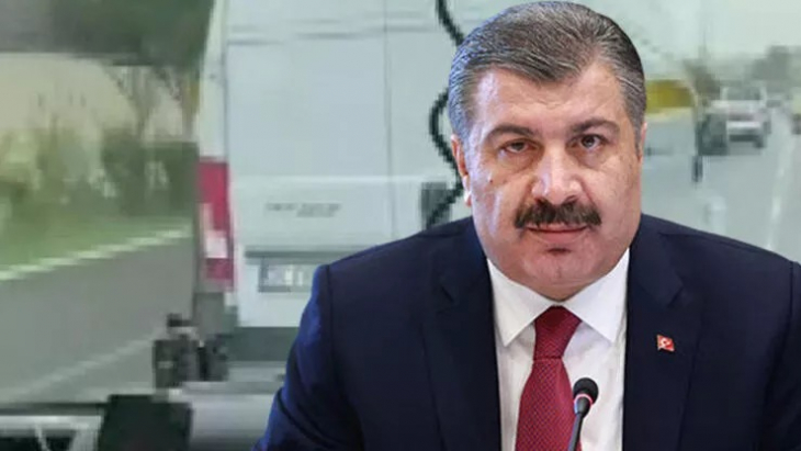 Ambulansa yol vermeyen araca Bakan Koca'dan tepki geldi!