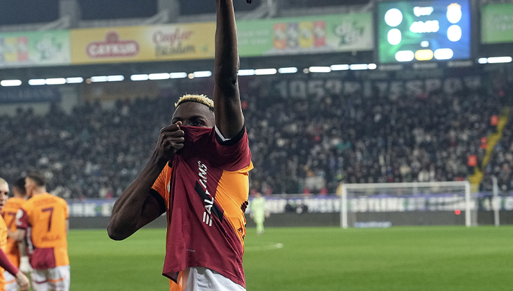 Galatasaray, Rizespor’u deplasmanda 2-1 mağlup etti: Osimhen’den iki gol!