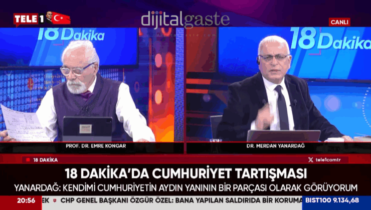 TELE1 canlı yayınında sinirler gerildi: Emre Kongar ve Merdan Yanardağ tartıştı