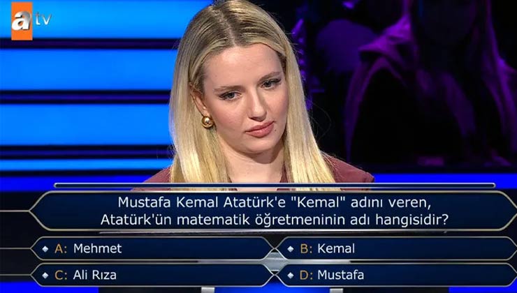 Kim Milyoner Olmak İster’de Atatürk sorusunu bilemedi!