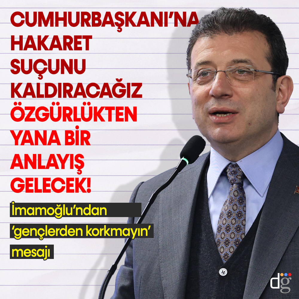 Ekrem İmamoğlu’ndan açıklama: Cumhurbaşkanına hakaret suçunu kaldıracağız