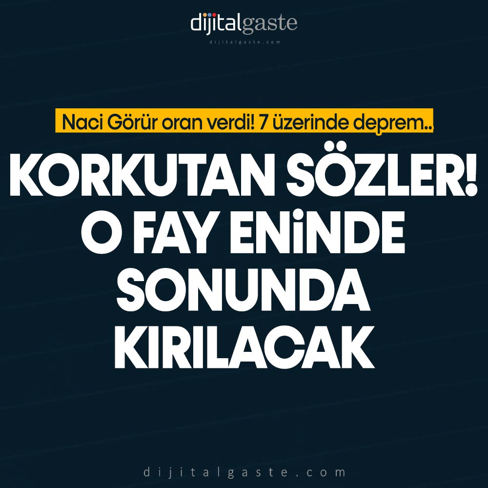 Naci Görür’den ürküten açıklama! O fay eninde sonunda kırılacak
